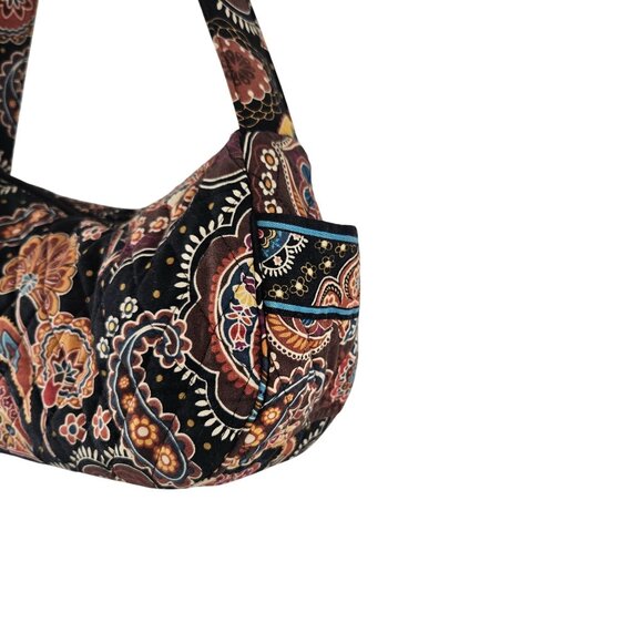Vera Bradley Small Shoulder Bag Kensington Quilted Cotton Zip Closure Pockets - Picture 3 of 11